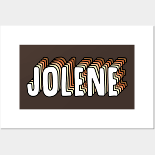 jolene retro script lettering Posters and Art